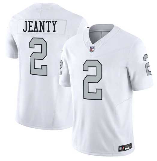 Men & Women & Youth Las Vegas Raiders #2 Ashton Jeanty White 2025 F.U.S.E. Vapor Stitched Jerseys